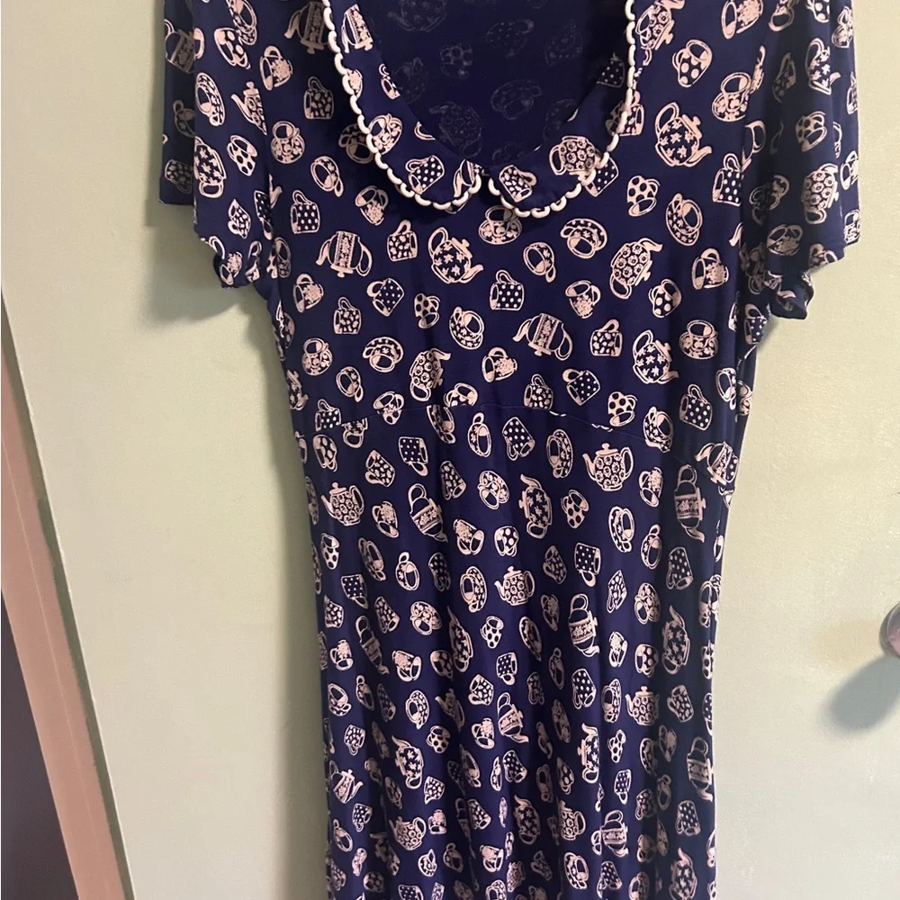 Cath Kidston Navy and white teacup tea Dress. Very rare. - Picture 2 of 3